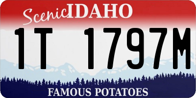 ID license plate 1T1797M