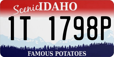 ID license plate 1T1798P