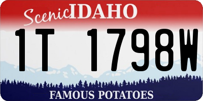 ID license plate 1T1798W
