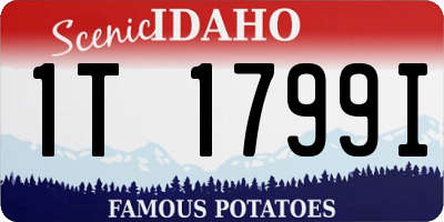 ID license plate 1T1799I