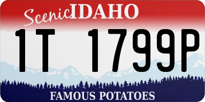 ID license plate 1T1799P