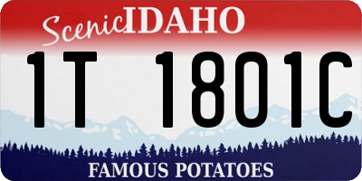ID license plate 1T1801C