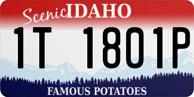 ID license plate 1T1801P