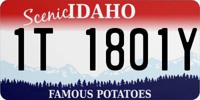 ID license plate 1T1801Y