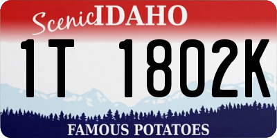 ID license plate 1T1802K