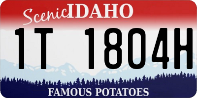 ID license plate 1T1804H