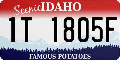 ID license plate 1T1805F