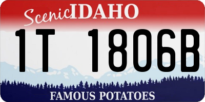ID license plate 1T1806B