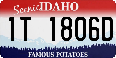 ID license plate 1T1806D