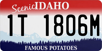 ID license plate 1T1806M