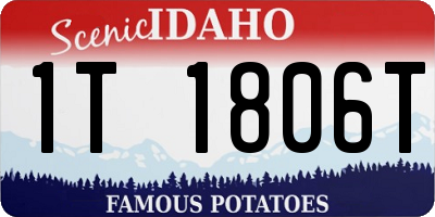 ID license plate 1T1806T
