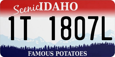 ID license plate 1T1807L