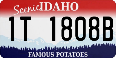 ID license plate 1T1808B