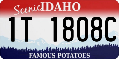 ID license plate 1T1808C