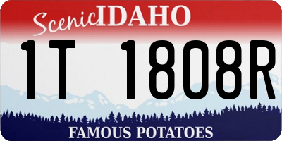 ID license plate 1T1808R
