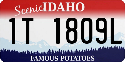 ID license plate 1T1809L
