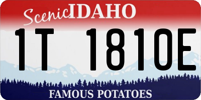 ID license plate 1T1810E