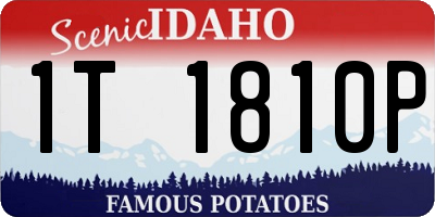 ID license plate 1T1810P