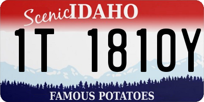 ID license plate 1T1810Y