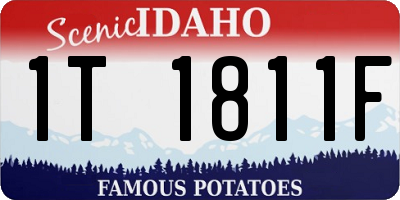 ID license plate 1T1811F