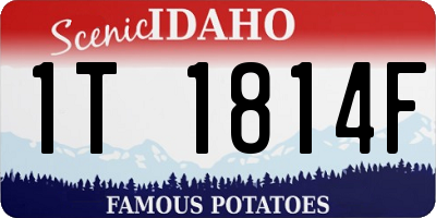 ID license plate 1T1814F