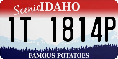 ID license plate 1T1814P
