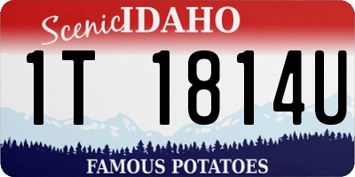 ID license plate 1T1814U