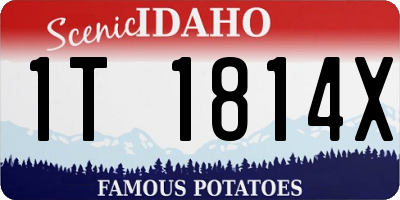 ID license plate 1T1814X