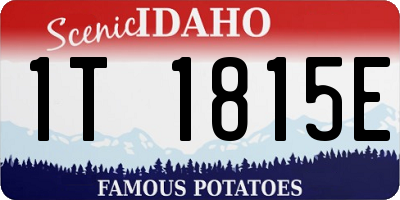 ID license plate 1T1815E