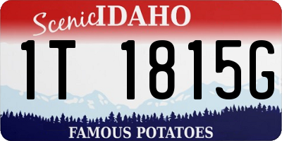 ID license plate 1T1815G