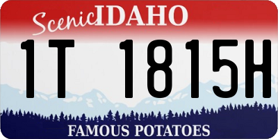 ID license plate 1T1815H