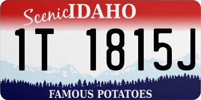 ID license plate 1T1815J
