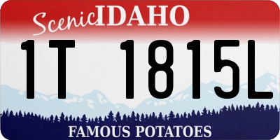 ID license plate 1T1815L