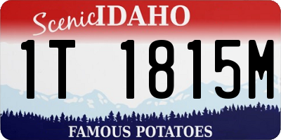 ID license plate 1T1815M