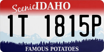 ID license plate 1T1815P