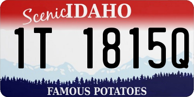 ID license plate 1T1815Q