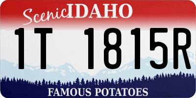 ID license plate 1T1815R