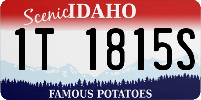 ID license plate 1T1815S