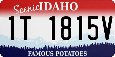ID license plate 1T1815V