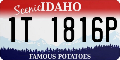 ID license plate 1T1816P