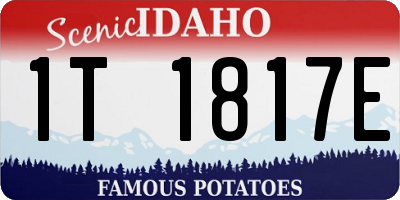 ID license plate 1T1817E