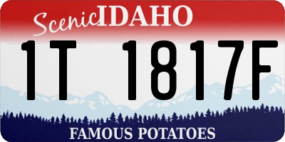 ID license plate 1T1817F