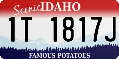 ID license plate 1T1817J