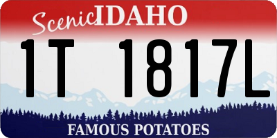 ID license plate 1T1817L