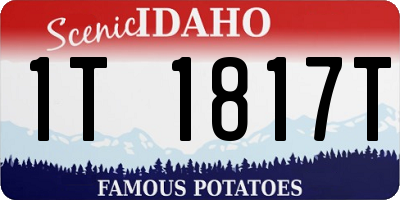 ID license plate 1T1817T