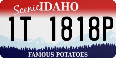 ID license plate 1T1818P