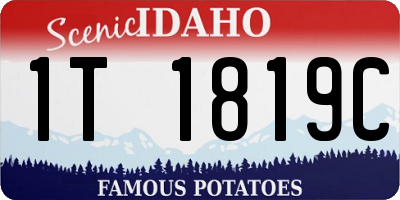 ID license plate 1T1819C
