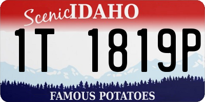 ID license plate 1T1819P