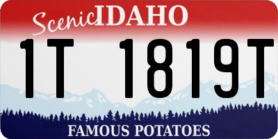 ID license plate 1T1819T