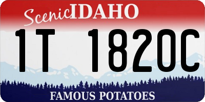 ID license plate 1T1820C